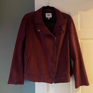 Soft suede like moto jacket